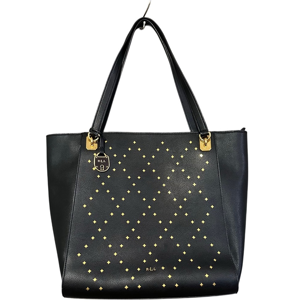Ralph Lauren Black Gold Diamond Star Tote